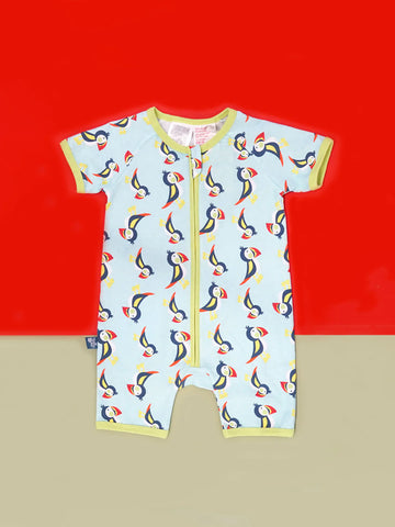 Finley The Puffin Zip Up Romper