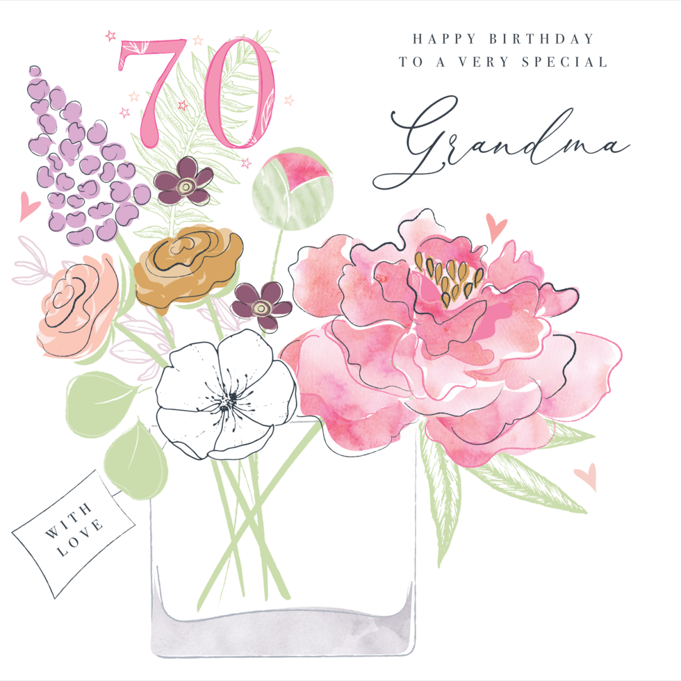 Happy Birthday to a Very Special Grandma 70 – Love & Best Wishes