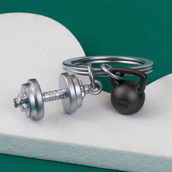 Meta[l]morphose® Dumbbell & Weights Gym Keyring