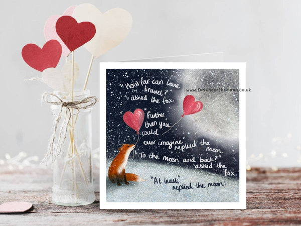 'To The Moon & Back' - Greeting Card by Fox Under The Moon