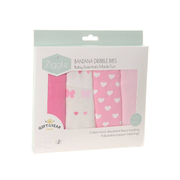 Hearts and Bows Bib Set