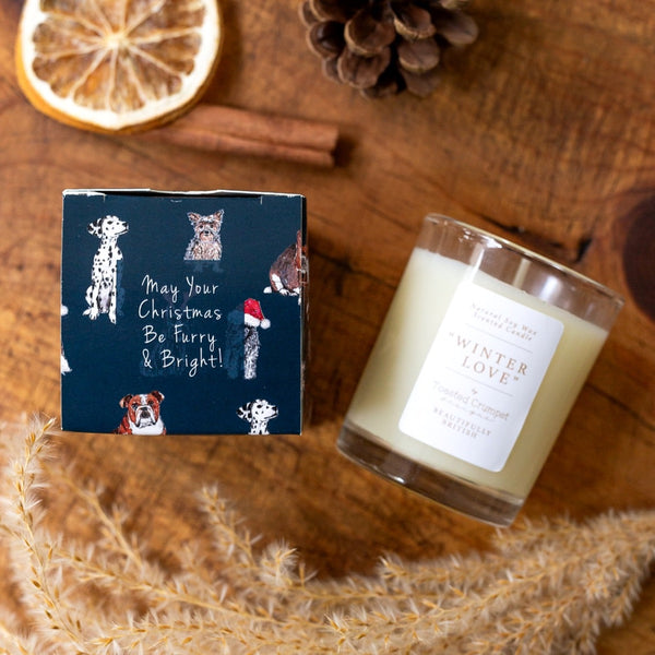 Mini Moments Boxed Votive Candle - Christmas Dogs