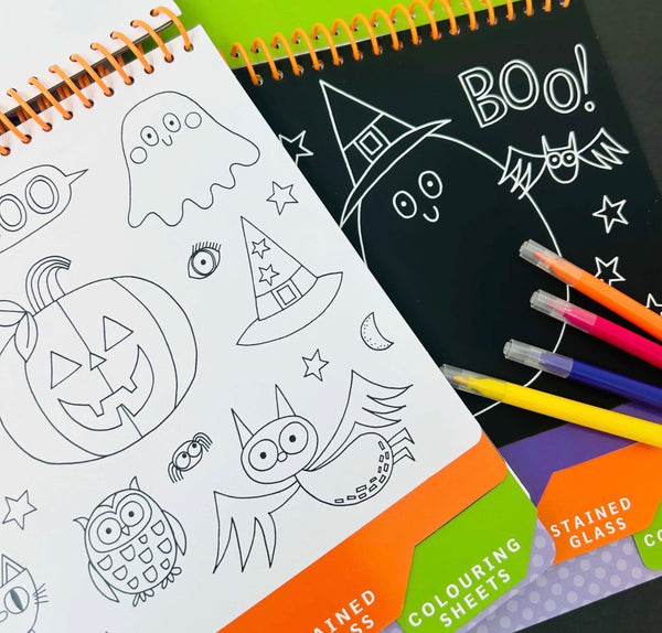 Halloween Activity Book with Scratch Art & Stickers