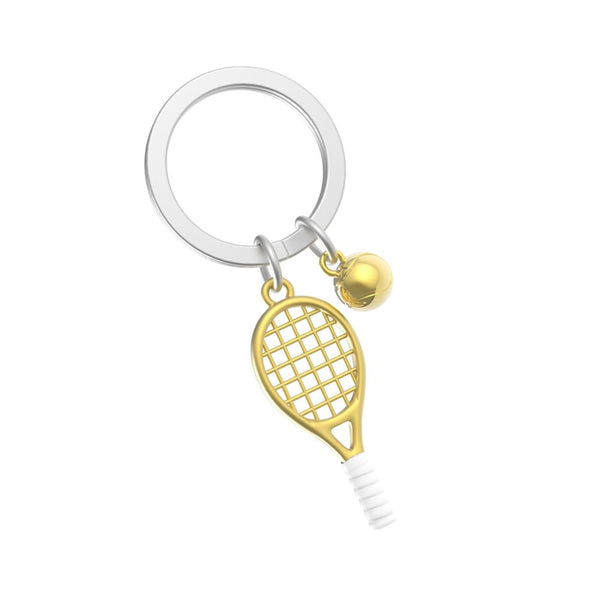Meta[l]morphose® Gold Tennis Racket & Ball Keyring