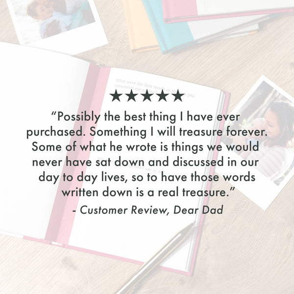 Dear Dad Guided Memory Journal | Heartfelt Gift for Dad |