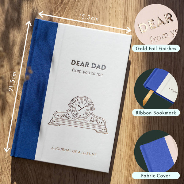 Dear Dad Guided Memory Journal | Heartfelt Gift for Dad |
