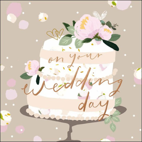 Woodmansterne Cake & Flowers Wedding Card