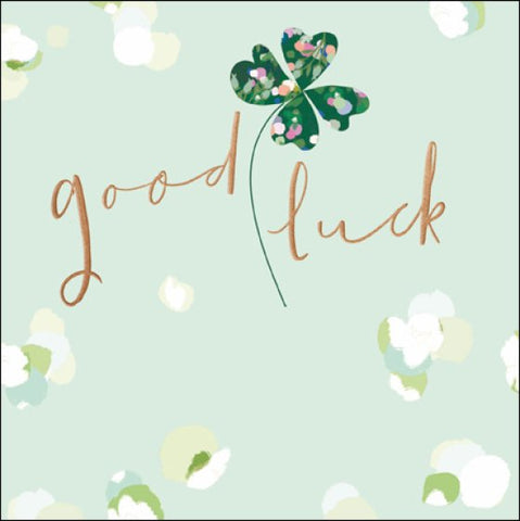 Woodmansterne Four Leaf Clover Good Luck Card