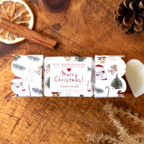Mini Moments Boxed Trio of Heart Shaped Soaps - All Things Jolly