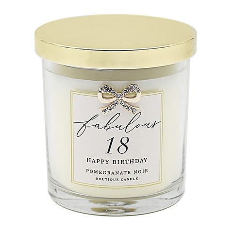 18th Birthday Candle - Pomegranate Noir