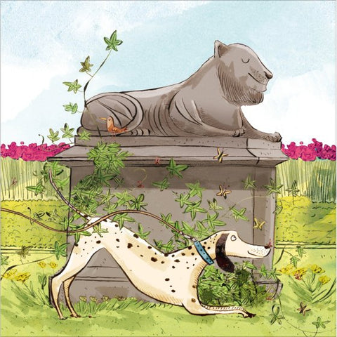 National Trust Greeting Card Downward Dog