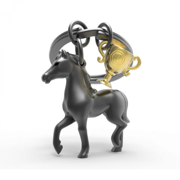 Meta[l]morphose® Black Horse & Trophy Keyring
