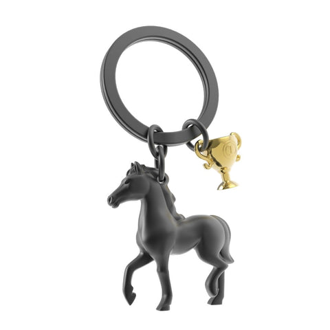 Meta[l]morphose® Black Horse & Trophy Keyring