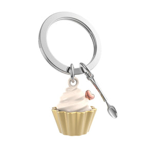 Meta[l]morphose® Gold Cupcake & Spoon Keyring