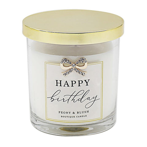 Happy Birthday Candle - Peony & Blush