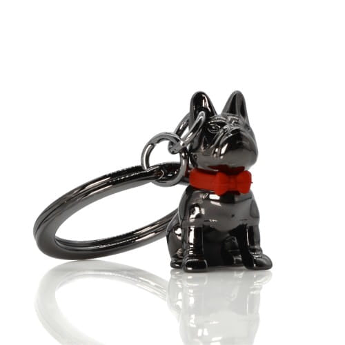Meta[l]morphose® Black French Bulldog with Bow Tie Keyring
