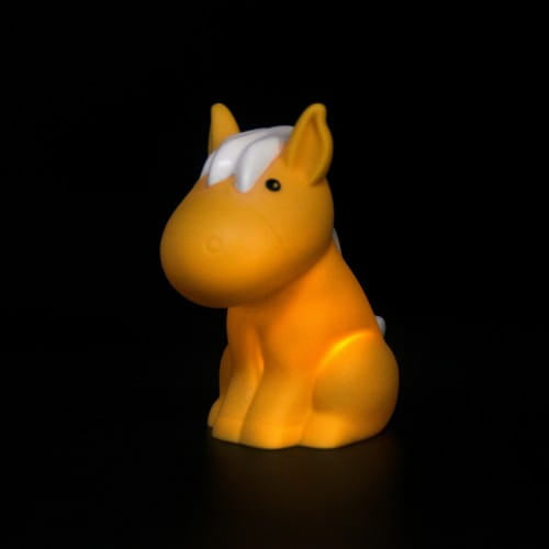 Dhink | Mini Colour Changing LED Night Light | Mustard Yellow Horse with White Mane