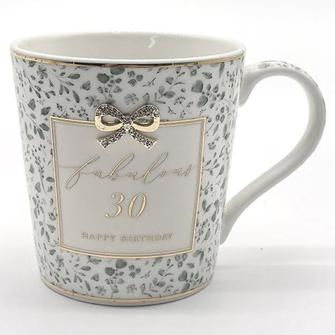 Hearts Design 30th Birthday Mug