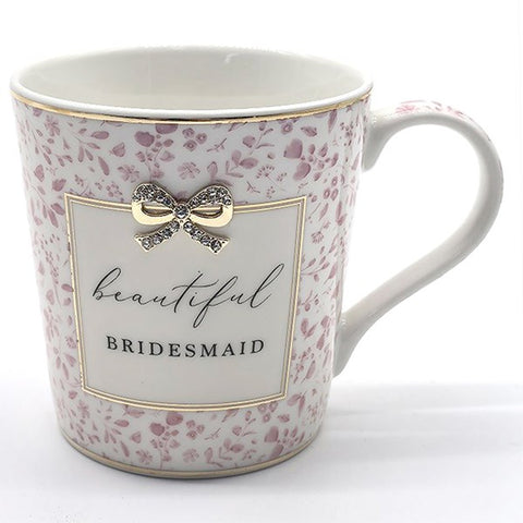 Hearts Design Beautiful Bridesmaid Mug