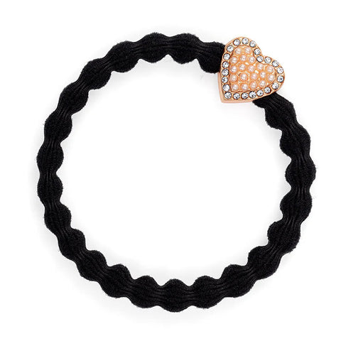 Bling Diamanté Heart | Black Hairband