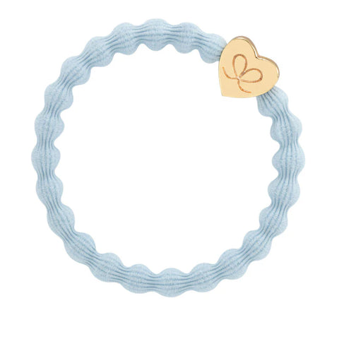 Gold Heart  | Sky Blue Hairband