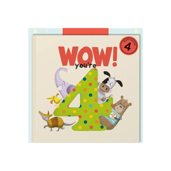 Wow! You're 4 | Age Cards | Age Birthday Cards | Age 4