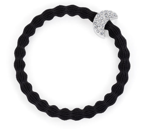 Silver Diamanté Moon | Black Hairband