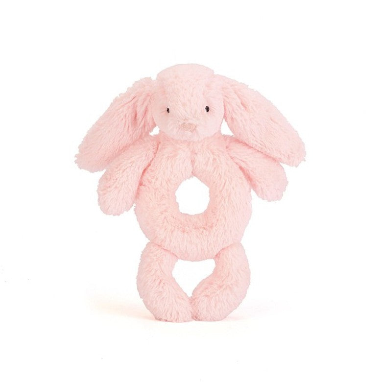 Bashful Pink Bunny Ring Rattle