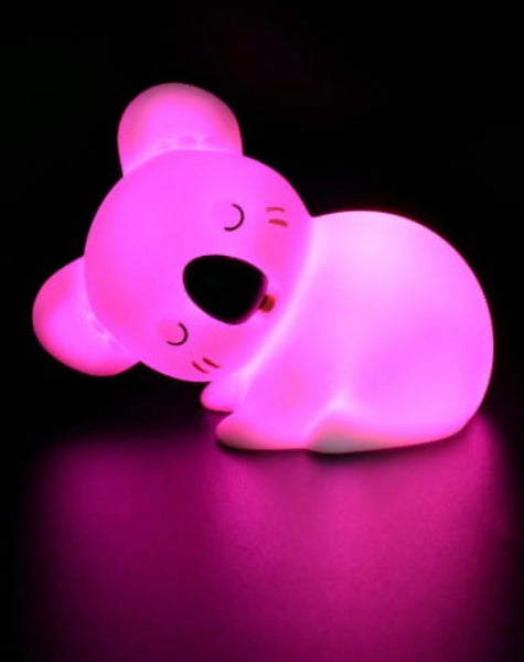Mini White Sleeping Koala changing colour LED Night Light