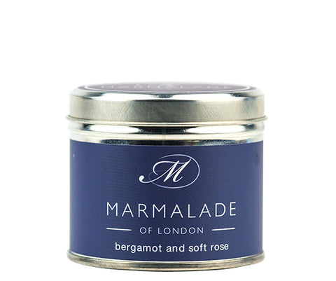 Bergamot & Soft Rose Medium Tin Candle