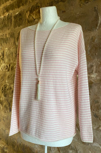 Cara Cashmere Mix Jumper in Blush