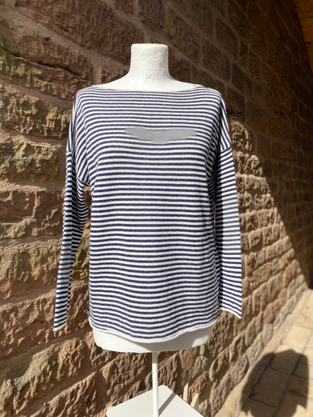 Cara Cashmere Mix Jumper in French Navy