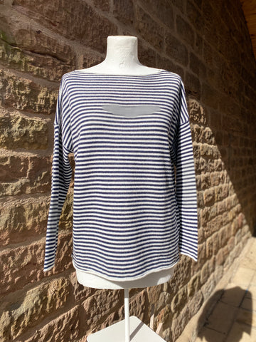 Cara Cashmere Mix Jumper in French Navy