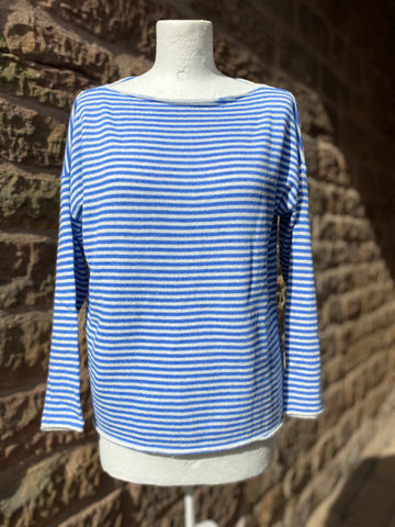 Cara Cashmere Mix Jumper in Grecian Blue