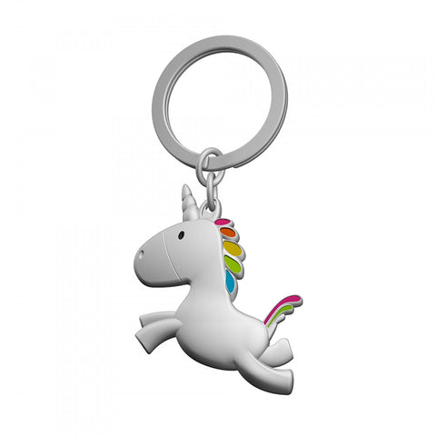 Meta[l]morphose® Jumping Silver Unicorn Keyring
